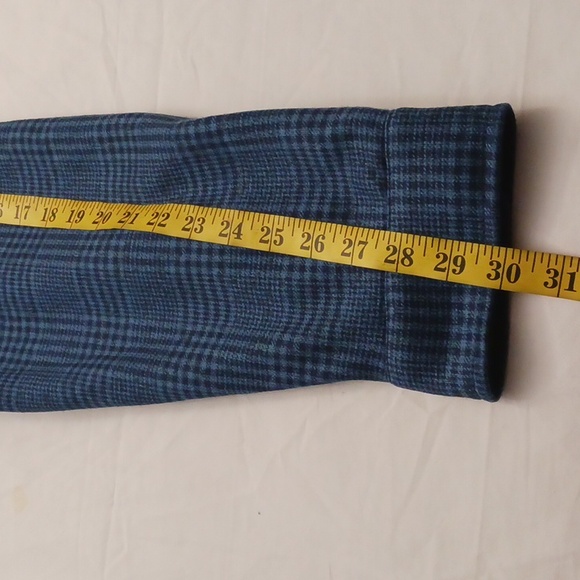 Land's End size 2X women's fleece shacket in a Glen Plaid deep sea navy … - Picture 16 of 17